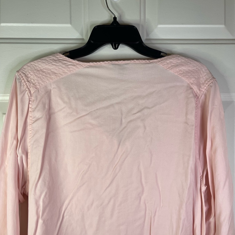 Eddie Bauer Tencel‎ Boho Pink Blouse size Large - Picture 5 of 6